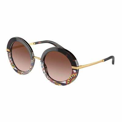 Dolce & Gabbana DG4393 3278/13 Women's Sunglasses - Havana/Handcart Frame, Brown Gradient Lenses