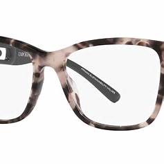 Emporio Armani EA3222U 5410 51 Women's Eyeglasses - Shiny Pink Havana and Shiny Black Frame, Clear Lenses
