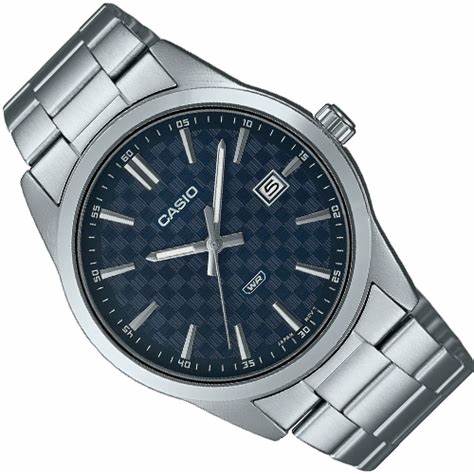 CASIO & VINTAGECasio MTP - VD03D - 2AUDF Men's Watch - Blue Dial, Stainless Steel BraceletWATCHESEcecile