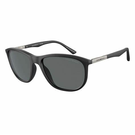 Emporio Armani EA 4201 5001/87 Occhiali da sole da uomo - Montatura nera opaca, lenti grigio scuro