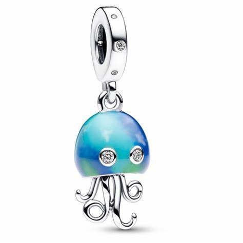 PANDORAPandora 792704C01 Color - changing Jellyfish Charm – Sterling Silver, EnamelBIJOUXEcecile
