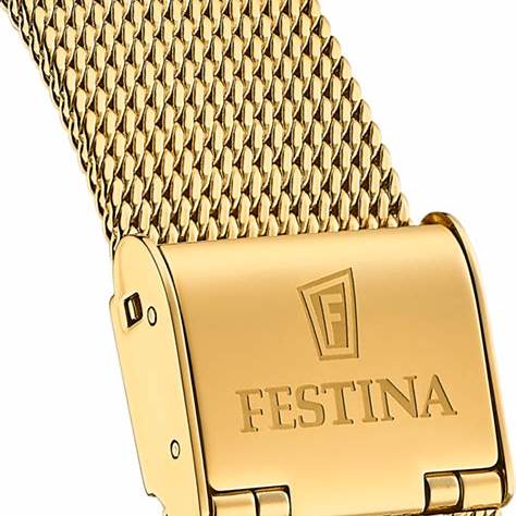 FESTINAFestina F20476/1 Women's Quartz Watch – Gold Stainless Steel, 38mm, Silver DialWATCHESEcecile