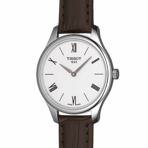 TISSOTTissot Tradition 5.5 Lady T0632091603800 - 31mm Silver Dial, Brown Leather StrapWATCHESEcecile