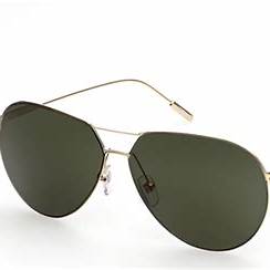 Ermenegildo Zegna EZ0185 30N Gafas de sol de hombre - Montura dorada brillante, cristales verdes