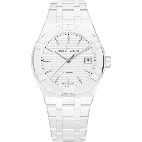 MAURICE LACROIXMaurice Lacroix AIKON Automatic Ceramic 39mm Men's Watch - White Dial, White Ceramic Case and BraceletWATCHESEcecile