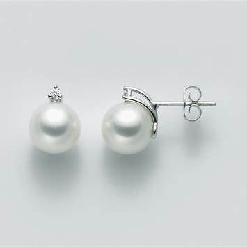 MILUNAMiluna PPR859BM_005 Women's Earrings - 18K White Gold with White Pearls and DiamondsJEWELRYEcecile