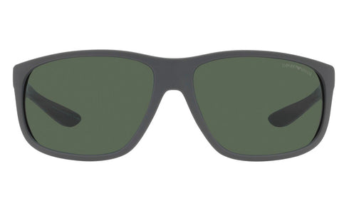 Emporio Armani EA4199U 5060/71 Men's Sunglasses - Matte Gray Frame, Green Lenses, 65mm