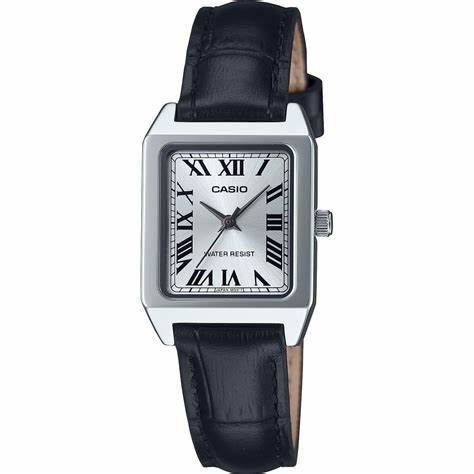 CASIO & VINTAGECasio LTP - B150L - 7B1EF Women's Analog Quartz Watch - Silver Dial, Black Leather StrapWATCHESEcecile