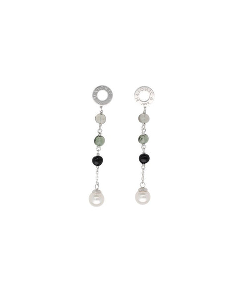 Majorica 16692.01.2.000.010.1 Earrings – 925 Silver, White Pearls, Rhodium Finish