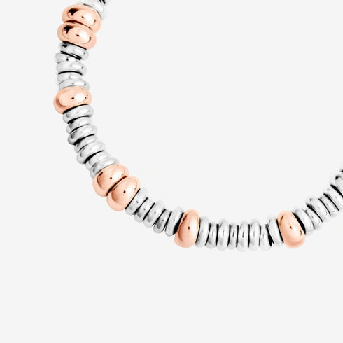 DODODoDo DBC4001RONDE00RAGS Rondelle Bracelet – Sterling Silver & 18K Rose Gold, T - Bar ClaspJEWELRYEcecile