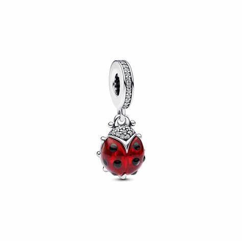 PANDORAPandora 792571C01 Red Ladybird Dangle Charm - Sterling Silver with Red EnamelBIJOUXEcecile