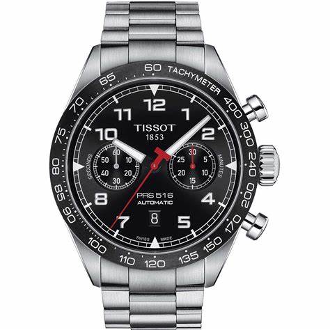 Tissot PRS 516 Automatic Chronograph T1316271105200 – Black Dial, Stainless Steel Bracelet