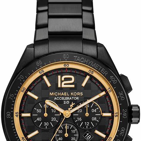MICHAEL KORSMichael Kors MK9179 Men's Accelerator 2.0 Black - Tone Stainless Steel Chronograph WatchWATCHESEcecile