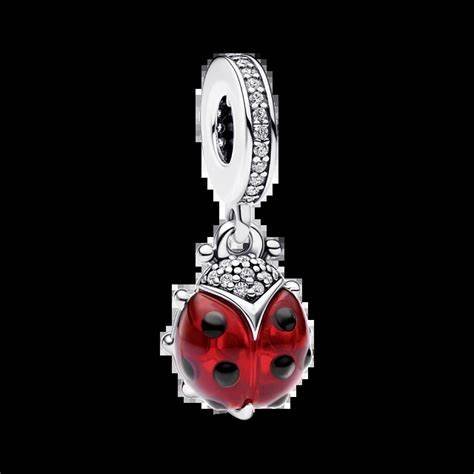 PANDORAPandora 792571C01 Red Ladybird Dangle Charm - Sterling Silver with Red EnamelBIJOUXEcecile