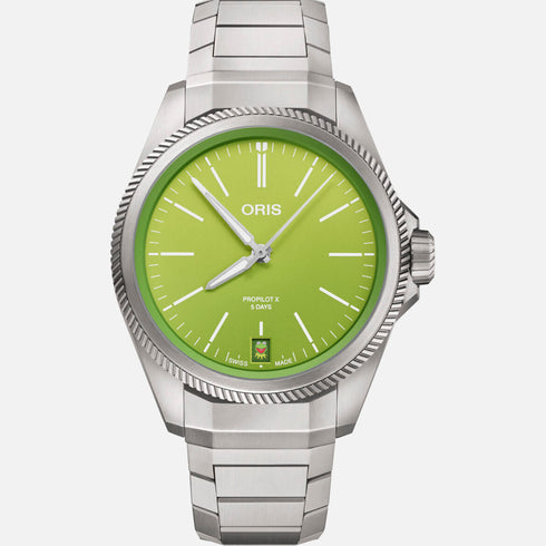 Oris ProPilot X Calibro 400 Kermit Edition Orologio da uomo in titanio 39 mm - Edizione limitata