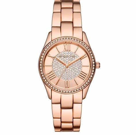 Michael Kors Heather MK7074 Reloj de señora - Oro rosa, esfera con pavé de cristal