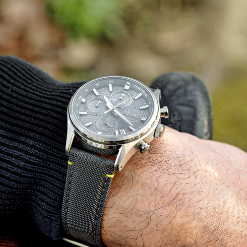 Seiko SSB423P1 Reloj Cronógrafo Cuarzo Hombre - Esfera Gris, Correa Nylon