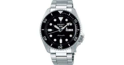 SEIKOSeiko 5 Sports SRPD55K1 Automatic Men's Watch - Black Dial, Stainless Steel BraceletWATCHESEcecile