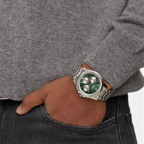 CASIO & VINTAGECasio MTP - 1375PD - 3AVEF Men's Watch - Green Dial, Stainless Steel BraceletWATCHESEcecile