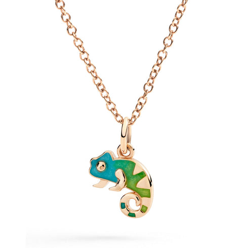 DoDo Chameleon Charm DMC5011-CHAMA-EVT9R – 9K Rose Gold, Green Enamel