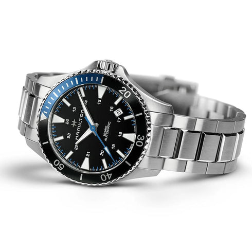 Hamilton Khaki Navy Scuba Auto H82315131 - 40mm Edelstahl, schwarzes Zifferblatt, automatisches Uhrwerk