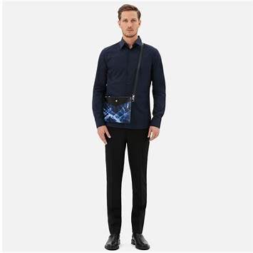 Montblanc Meisterstück Selection Glacier Brieftasche - Blaues Leder, 6 Kartenfächer