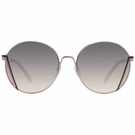 EMILIO PUCCIEmilio Pucci EP0180 5828B Women's Round Sunglasses – Shiny Rose Gold Frame, Gradient Grey LensesEYEWEAREcecile