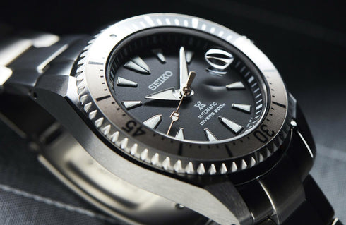 Seiko Prospex SPB189J1 Reloj de buceo automático para hombre 'Shogun' - Caja de titanio, esfera negra