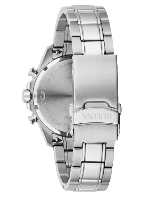 BULOVABulova 96B466 Men's Marine Star Chronograph – Blue Dial, 43mm Steel Case, 100m WRWATCHESEcecile