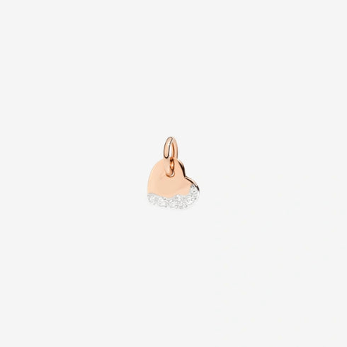 DODODoDo Precious Heart Charm DMB8032HEARSDB09R - 9K Rose Gold with White DiamondsJEWELRYEcecile