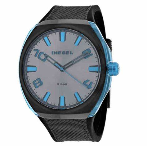 Diesel DZ1885 Stigg Men's Watch - Gray Dial, Black and Gray Nylon Strap