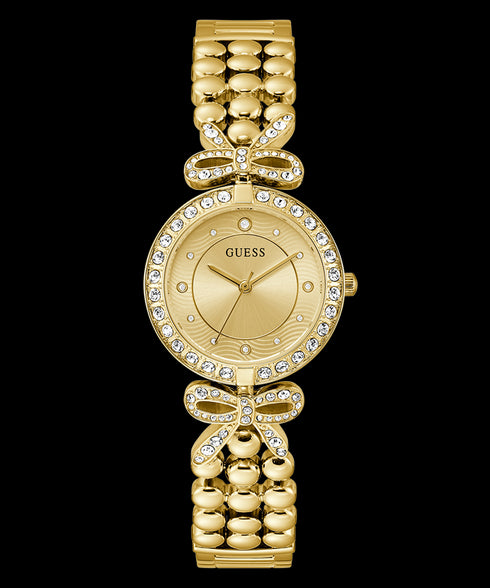 Guess Ribbon GW0838L2 Women’s Gold-Tone Watch – 30 mm, Crystal Accents