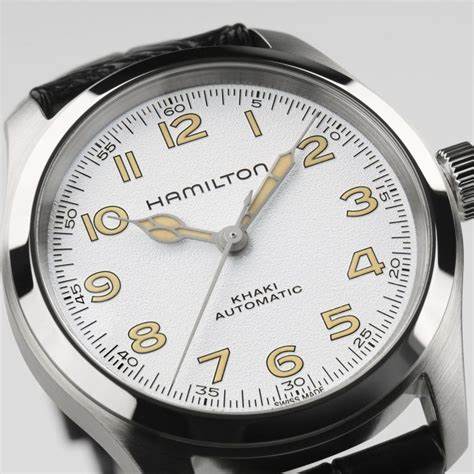 HAMILTONHamilton Khaki Field Murph Auto H70405710 - 38mm Stainless Steel, White Dial, Black Leather StrapWATCHESEcecile