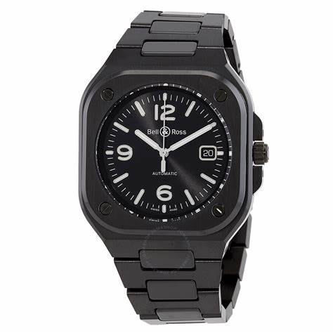 BELL & ROSSBell & Ross BR 05 Black Ceramic Men's Automatic Watch BR05A - BL - CE/SCE - Black Dial, Ceramic BraceletWATCHESEcecile