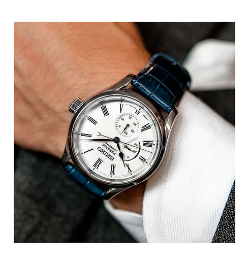 Seiko Presage SPB171J1 Reloj Automático de Edición Limitada para Hombre - 40.6mm Caja de Acero Inoxidable, Esfera de Porcelana Arita, Indicador de Reserva de Energía