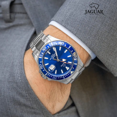 JAGUARJaguar Men's Swiss Quartz Professional Diver Watch - Model J860/C, Stainless Steel Case, Blue Dial, Sapphire CrystalWATCHESEcecile