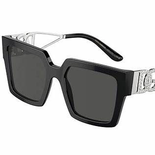 Dolce & Gabbana DG4446B 501/87 Women's Sunglasses – Black Frame, Gray Lenses