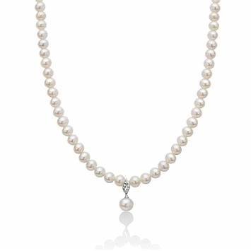 MILUNAMiluna PCL5527V Women's Necklace - 18K White Gold with Freshwater PearlsJEWELRYEcecile
