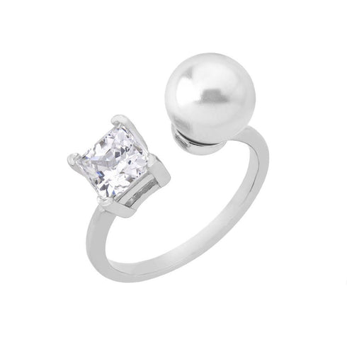 MAJORICAMajorica 15846 Women's Silver Ring with White Pearl & CZBIJOUXEcecile