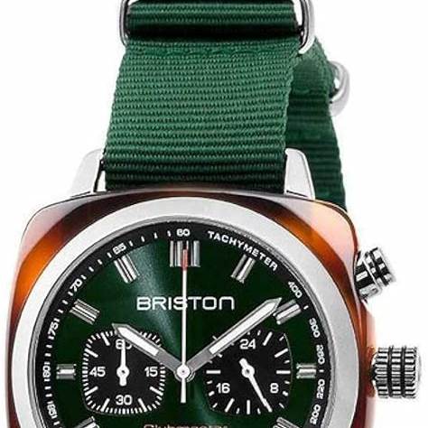 BRISTONBriston Clubmaster Sport Chronograph 42mm British Green Dial Watch 17142 - SA - TS - 10 - NBGWATCHESEcecile