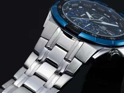 Casio Edifice EFR-539D-1A2VUEF Men's Stainless Steel Chronograph Watch with Blue Accents