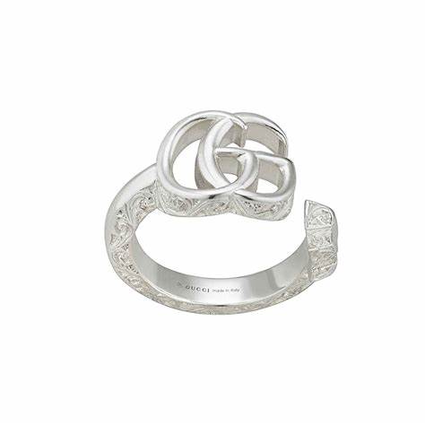 Gucci GG Marmont Anillo de Plata de Ley - Talla 6