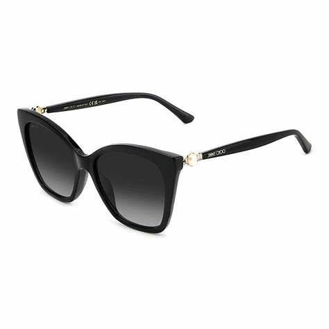 Jimmy Choo RUA/G/S 807/9O Women's Sunglasses - 56mm, Black Frame with Grey Gradient Lenses