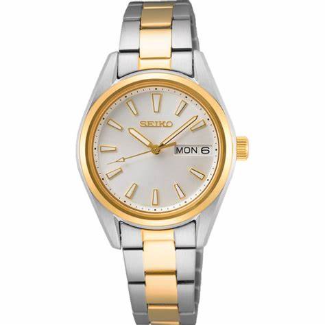 SEIKOSeiko SUR454P1 Women's Quartz Watch - Two - Tone Stainless Steel Bracelet, Day - Date DisplayWATCHESEcecile