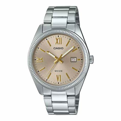 CASIO & VINTAGECasio MTP - 1302DD - 9AVDF Men's Analog Watch – Gold Dial with Stainless Steel BraceletWATCHESEcecile