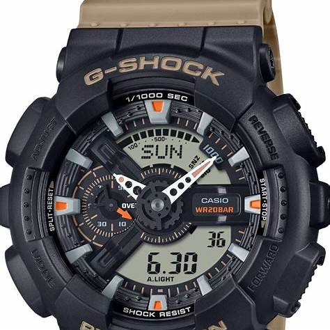 CASIO G - SHOCKCasio G - Shock GA - 110TU - 1A5ER Men's Watch - Black and Beige, Analog - DigitalWATCHESEcecile