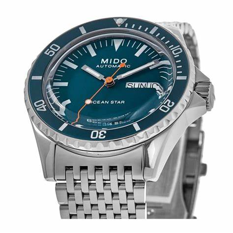 Mido Montre Homme Ocean Star Tribute M026.830.11.041.00 - 40.5mm, cadran bleu, boîtier et bracelet en acier inoxydable