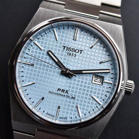 Tissot PRX Powermatic 80 T137.407.11.351.00 - Quadrante blu ghiaccio, bracciale in acciaio inox