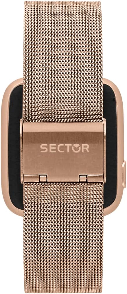 Sector S-04 R3253158002 Smartwatch – Rose Gold Mesh Strap, 40mm Rectangular Case