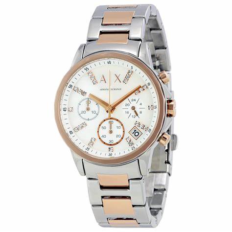 Armani Exchange AX4331 Women's Lady Banks Two-Tone Chronograph Watch